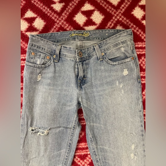 Vintage American Eagle- light wash *Hipster Skinny Flare Jeans in women’s size 8 - Picture 3 of 12